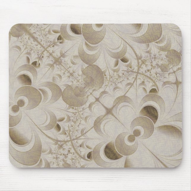 Abstract beige pattern mouse pad (Front)
