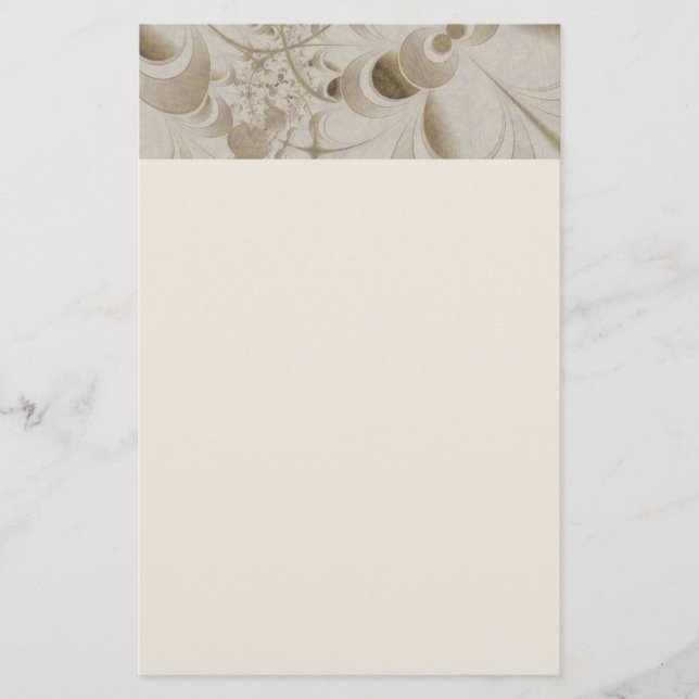 Abstract beige pattern stationery (Front)