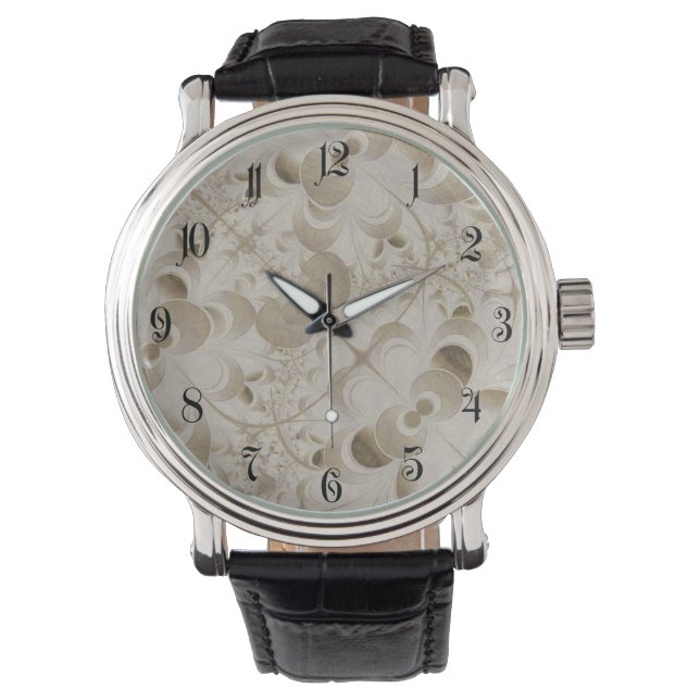 Abstract beige pattern watch (Front)