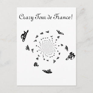 Abstract Bicycle Race Artwork Postcard