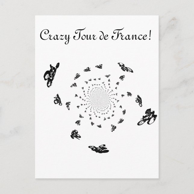 Abstract Bicycle Race Artwork Postcard (Front)
