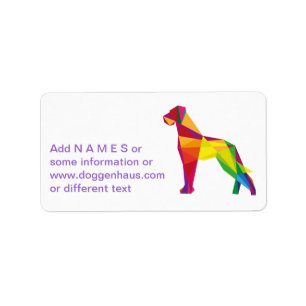 Abstract big dog label
