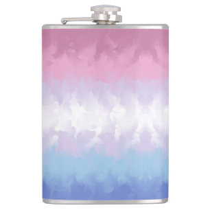 Abstract Bigender Pride Flag Hip Flask