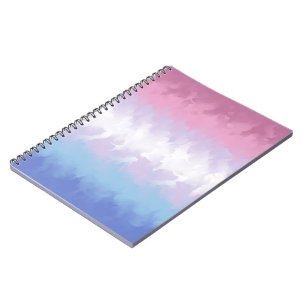 Abstract Bigender Pride Flag Notebook