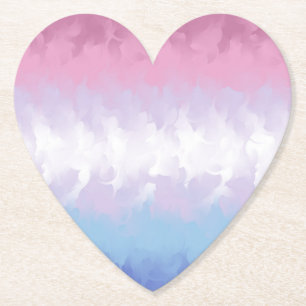 Abstract Bigender Pride Flag Paper Coaster