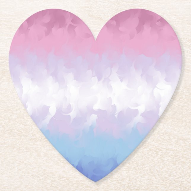 Abstract Bigender Pride Flag      Paper Coaster (Front)