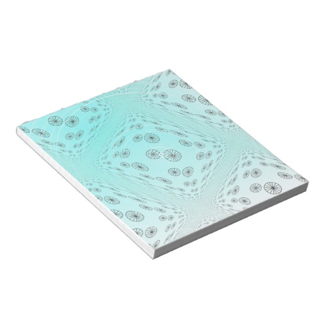 Abstract Bike Wheel Design Notepad (Angled)