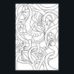 Abstract Bird Deco Art Colouring Page Poster<br><div class="desc">Abstract Bird Deco Art Colouring Page Poster. Add your own colours to match any decor. Use markers or Paints to colour this fun art colouring page.</div>