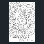 Abstract Bird Deco Art Colouring Page Poster<br><div class="desc">Abstract Bird Deco Art Colouring Page Poster. Add your own colours to match any decor. Use markers or Paints to colour this fun art colouring page.</div>