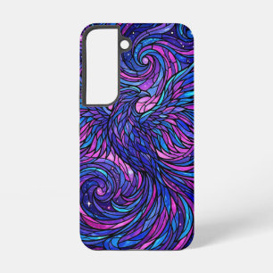 Abstract Bird Flight Cosmic Purple Samsung Cases