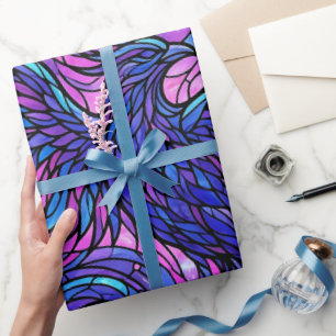 Abstract Bird Flight Stained Wrapping Paper