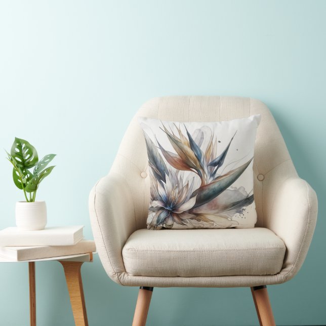 Abstract Bird of Paradise Cushion (Chair)
