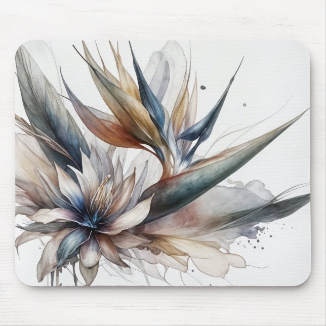 Abstract Bird of Paradise Mouse Pad (Front)