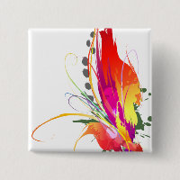 Abstract Bird of Paradise Paint Splatters