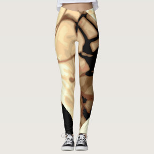 abstract bird shadows leggings