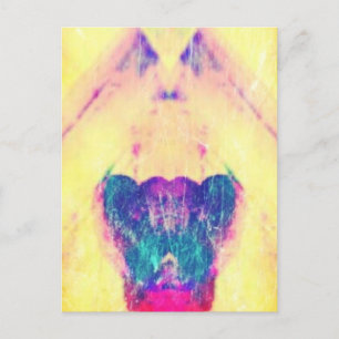 Abstract Birdhouse Angel Postcard