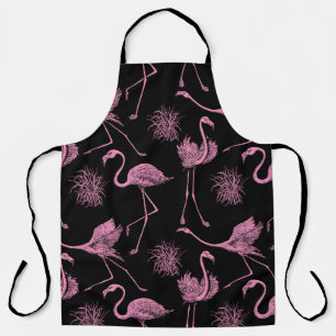 Abstract Birds: Monochrome Fashion Pattern Apron