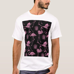Abstract Birds: Monochrome Fashion Pattern T-Shirt