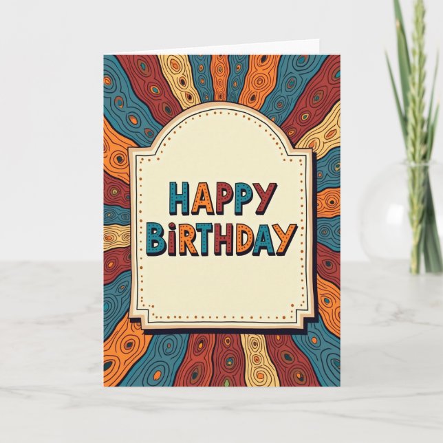 Abstract Birthday Art Card (Front)