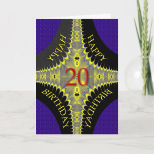 Abstract birthday card for a 20 year old