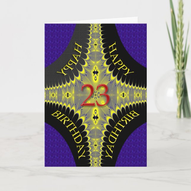 Abstract birthday card for a 23 year old (Front)