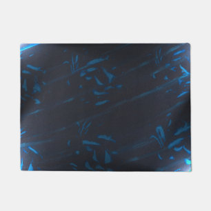 Abstract Black and Blue Doormats