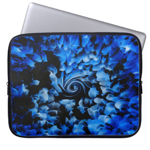Abstract Black and Blue Laptop Sleeve