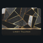 Abstract Black and Gold Pattern Design  iPad Pro Cover<br><div class="desc">Abstract Black and Gold Pattern Design iPad cover ready for you to personalise. ⭐This Product is 100% Customisable. *****Click on CUSTOMIZE BUTTON to add, delete, move, resize, changed around, rotate, etc... any of the graphics or text or use the fill in boxes. ⭐99% of my designs in my store are...</div>