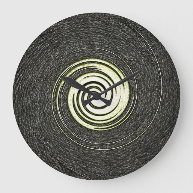 Abstract black and gold wall clock (Front)