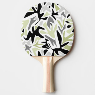 Abstract, Black and Green, Youth, Modern, Creative Ping Pong Paddle