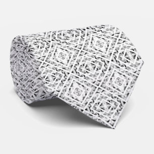 Abstract Black And Grey Eyelashes Brushstrokes Art Tie