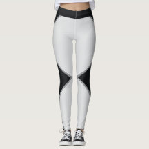 Abstract Black and Grey Geometric Leggings
