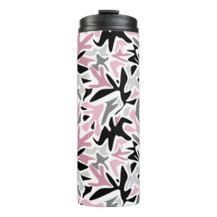 Abstract, Black and Pink, Youth, Modern Throw Pill Thermal Tumbler