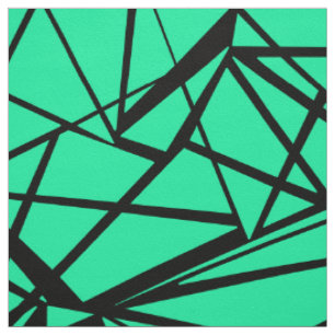 Abstract black and turquoise fabric
