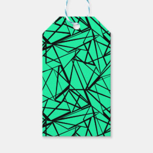 Abstract black and turquoise gift tags