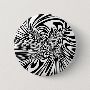 abstract  Black and white 6 Cm Round Badge