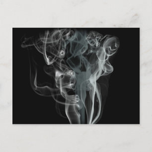 Abstract Black and White Beautiful Smoke Design Postcard