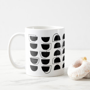 Abstract Black and White Coffee Mug