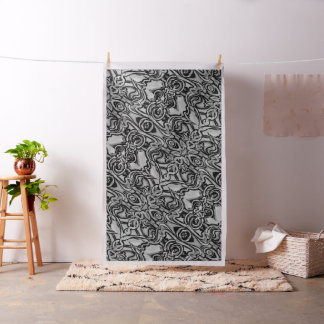 Abstract black and white fabric