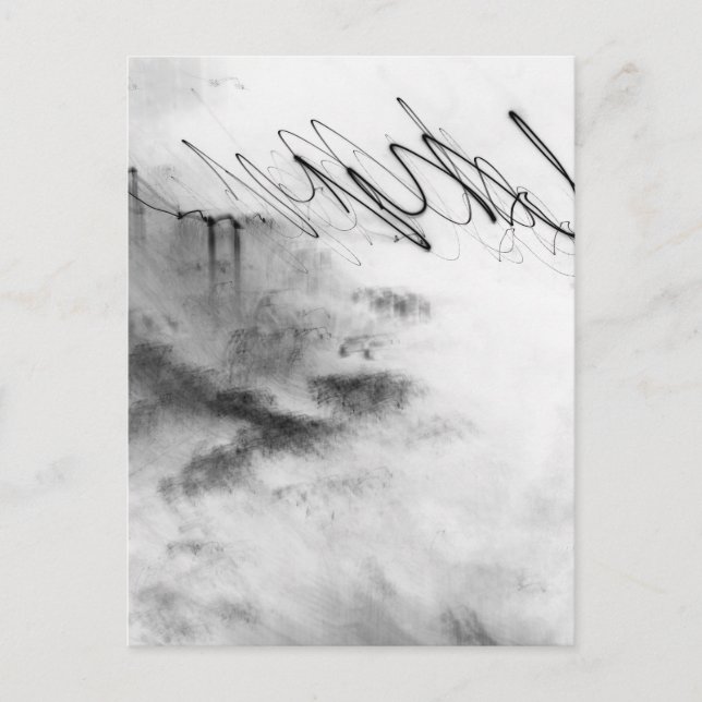 Abstract Black and White Light Trails Long Exposur Postcard (Front)