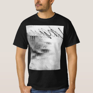 Abstract Black and White Light Trails Long Exposur T-Shirt