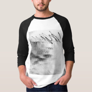 Abstract Black and White Light Trails Long Exposur T-Shirt