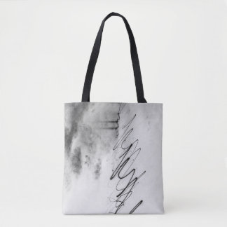 Abstract Black and White Light Trails Long Exposur Tote Bag