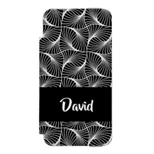 Abstract black and white monochrome incipio watson™ iPhone 5 wallet case