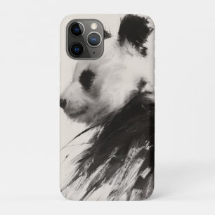 Abstract Black and White Panda Ink Painting iPhone 11 Pro Case
