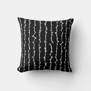 Abstract Black and White Scribbles Cushion