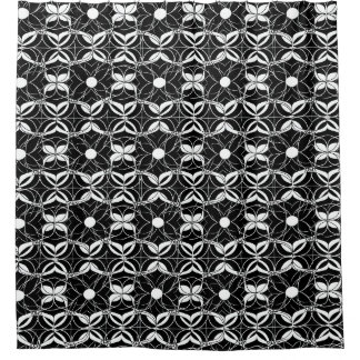 Abstract Black and White Seamless Pattern Design Shower Curtain
