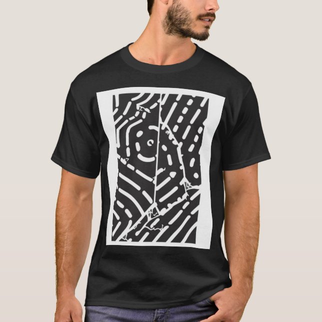 Abstract Black And White T-Shirt (Front)