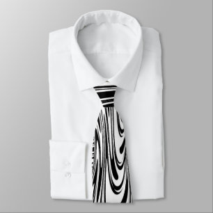 abstract Black and white Tie