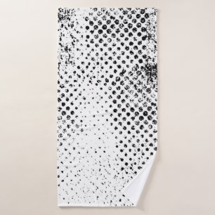 Abstract black and white vintage background. Monoc Bath Towel